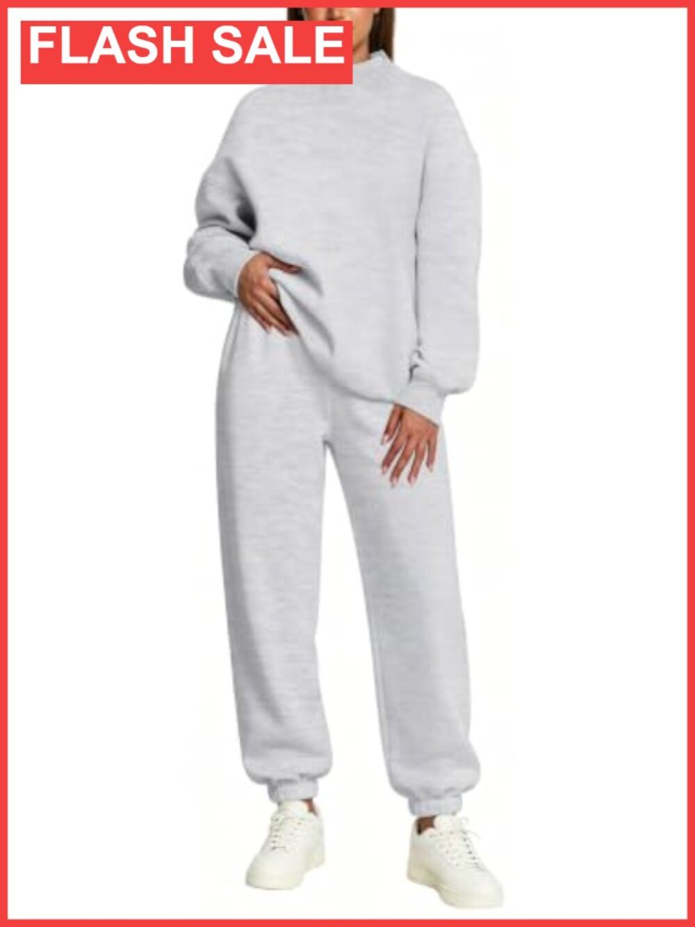 Women's 2-Piece Sweatsuit Turtleneck Long Sleeve Hoodie & Pants Set